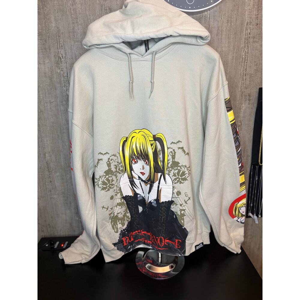 NWOT Sz. M - Mens DeathNote Hoodie by Broken Promises, beige